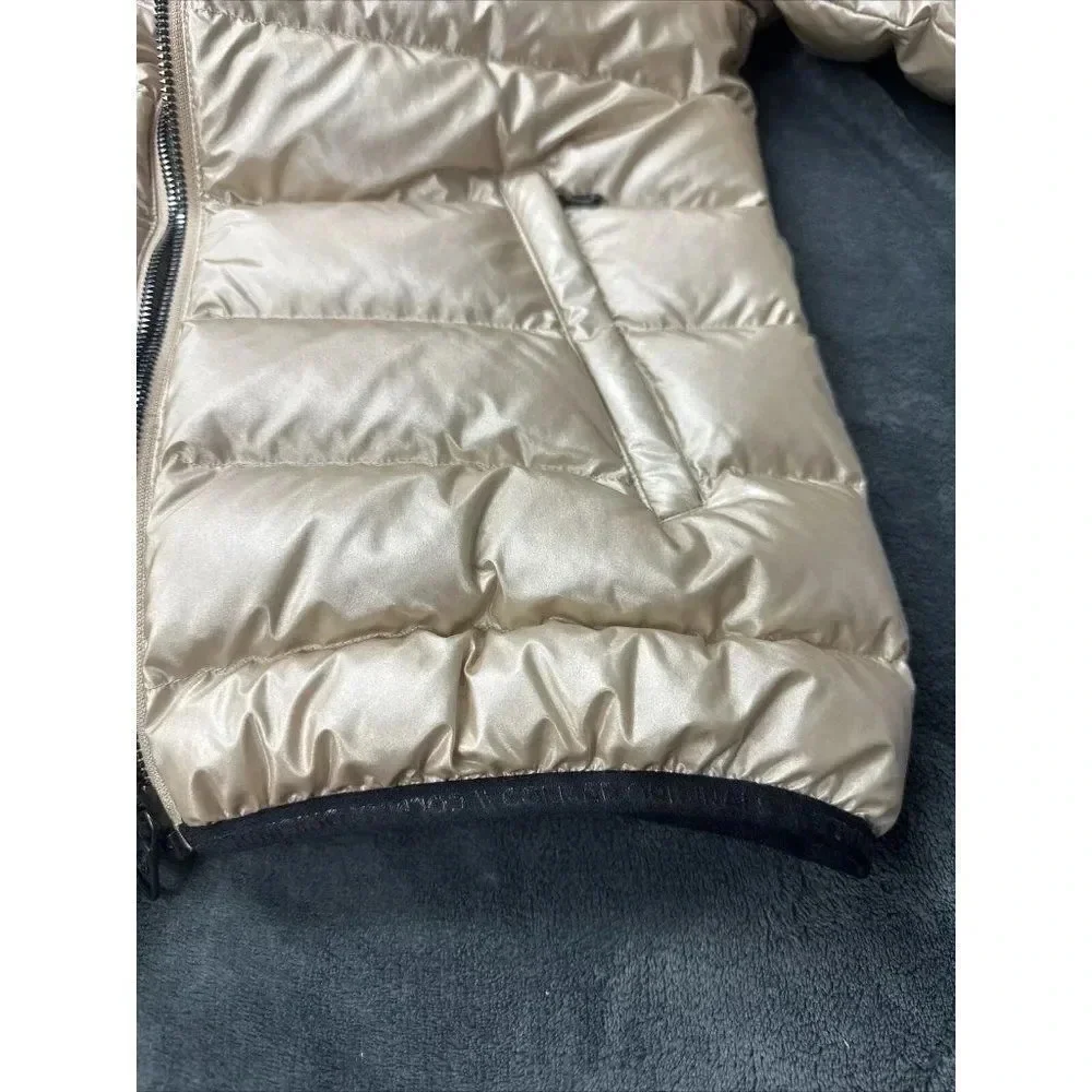 Colmar Girls Bronze Metallic Hooded Puffer Coat Jacket Size 12 Year Quilted